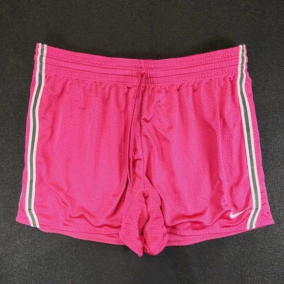 Lot 2 Pairs Nike Shorts Women Large Green Maroon Mesh Athletic Running Gym - Picture 4 of 14